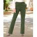 Blair Women's Stretch Pincord Pull-On Pants - Green - 4P - Petite