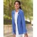 Blair Women's Stripe-Trimmed Dot Knit Jacket - Multi - PXL - Petite