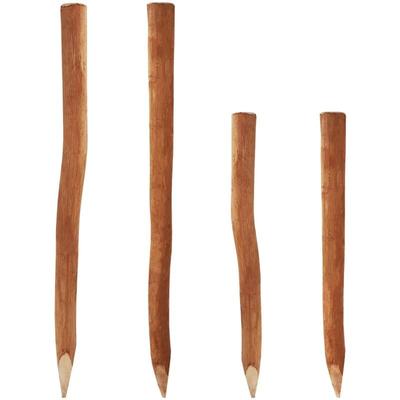 10 Holzpfosten für Staketenzaun 1,5m i Durchmesser 6-9cm i Zaunpfosten aus Haselnuss i Zaun-Pfahl Image