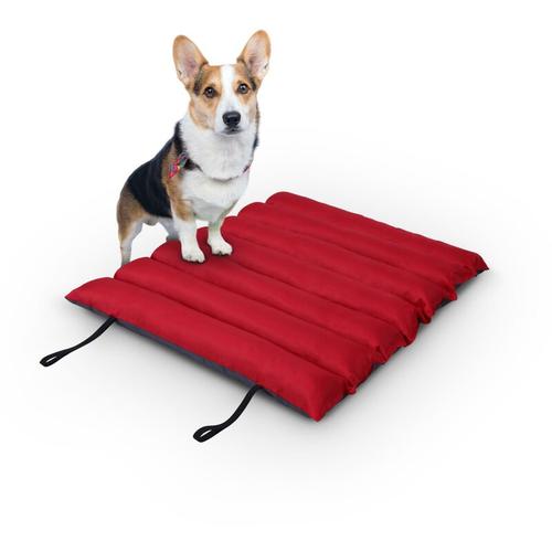 Hundematte 85x70cm ( Rot ) - Outdoor - wasserabweisend & atmungsaktiv - Hundebett gepolstert