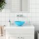 Maisonchic - Waschbecken Aufsatzwaschtisch Waschschale für Badezimmer Keramik Hellgrün Rund DE20755