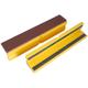 Bernstein - Schonbacken Leder/Kunststoff 150mm gelb, mit Magnetleiste (Paa)