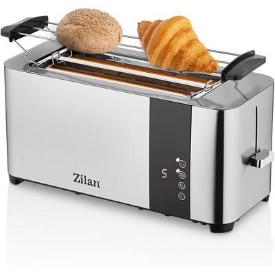 Zilan - Scheiben Edelstahl Toaster Mit Brötchenaufsatz und Krümelschublade Toaster Toastautomat Image