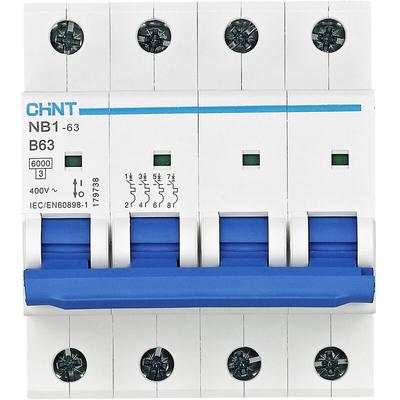 Chint - 179727 NB1-63 4P B13 6kA db Leitungsschutzschalter 4polig 13 a 240 v, 415 v Image