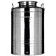 Contenitore Bidone Fusto per Olio in Acciaio inox 18/10 Predisposto per Rubinetto da 1/2' 50 lt
