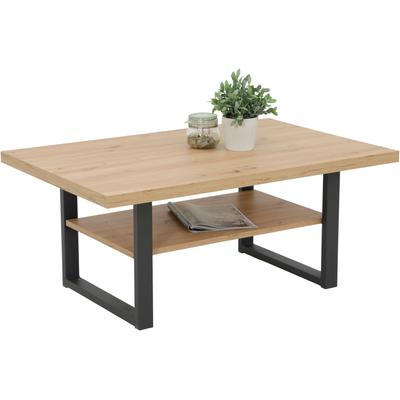 Couchtisch HELA "ANTON", schwarz (artisan eiche, schwarz, schwarz, artisan eiche), B:105cm H:45cm T:69cm, Tische, mit Ablagefläche Image