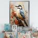 Design Art Transcendent Neutrals Portray Birds As Spiritual II - Bird Canvas Prints Metal in Blue/Orange | 32 H x 24 W x 1 D in | Wayfair