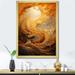 Design Art Golden Surge II - Abstract Spirals Wall Decor Canvas, Cotton in Orange | 20 H x 12 W x 1 D in | Wayfair FDP106041-12-20-GD