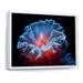 Design Art Blue & Red Giant Plumose Anemone - Floral Wall Decor Metal in Blue/Orange | 30 H x 40 W x 1.5 D in | Wayfair FL108938-40-30-WH