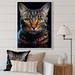 Design Art American Shorthair Harmony Cat I - Cat Wall Decor Metal in Brown/Gray | 32 H x 24 W x 1 D in | Wayfair FL108113-24-32-WH
