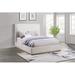 Coaster Knox Queen Platform Bed Cream Upholstered/Polyester in Brown/White | King | Wayfair 302053KE