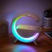 House Day Bluetooth Speaker with LED Night Lights BT 5.0 Portable Wireless Bluetooth Speaker with Wireless Phone Charger FM Radio Speaker Atmosphere Lamp Bedroom Office Shop Decor