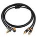RCA Cable 2RCA to 2 RCA Male to Male Gold Plated RCA Audio Cable 1M 2M 3M 5M 1.5M 0.5M 0.75M for Home Theater DVD TV Amplifier black 1.5m