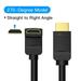 HDMI Cable 4K HDMI 2.0 Cable HDMI 90/270 Degree Angle Adapter for Apple TV PS4 Splitter Video Audio 90 Degree HDMI Cable 270 Degree Black 5m