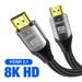 8K HDMI Cable HDMI 2.1 Ultra Digital HD UHD High Quality Braided 8K@60Hz 4K@120Hz 2K@144Hz for PS5 TV Projectors Monitor 1m 12m black 1m