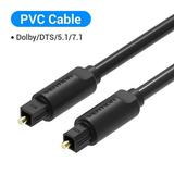 Digital Optical Audio Cable Toslink SPDIF Coaxial Cable 1m 2m 5m for Amplifiers Blu-ray Xbox 360 PS4 Soundbar Fiber Cabl PVC Cable Black 1.5m
