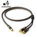 HIFI RCA to 2 RCA Subwoofer cable High Quality One Sub-2 Splitter Y RCA Cable 0.5m