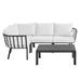 Modway Riverside 5 Piece Sectional Seating Group w/ Cushions Metal in White | Outdoor Furniture | Wayfair 665924529107