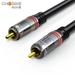 Coaxial Digital Audio Cable Subwoofer Cable RCA Male to Male HiFi 5.1 SPDIF Stereo Audio Cable for Home Theater TV black 2m
