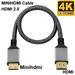 4K@60HZ Nylon Braid HD Compatible V2.0 HDMI TO MINI HDMI MINIHDMI Extension Male to Male Plug Cable 1M/1.5M/2M/3M/5M/10m hdtv tv 5m