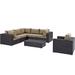 Modway 7 Piece Sofa Seating Group w/ Cushions in Brown | Outdoor Furniture | Wayfair 665924526151