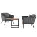Modway 3 Piece Seating Group w/ Cushions in Gray | Outdoor Furniture | Wayfair 665924528476