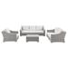Modway 4 Piece Sofa Seating Group w/ Cushions in White | Outdoor Furniture | Wayfair 665924532435