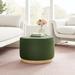 Modway Tilden Upholstered Ottoman Velvet, Rubber in Green | 16 H x 23 W x 23 D in | Wayfair EEI-6646-MOG-NAT