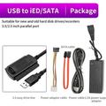 3 In 1 SATA/IDE Drive To USB3.0 Adapter Converter Cable For PC Notebook Laptop 2.5 3.5 SDD Hard Drives FE HDD Hard Drive Adapter USB 2.0