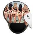 ZQRPCA Mousepad Wrist Rest Protected Mouse Pads Mat with Wrist Support Image ID: 22249737 Backs of Five Beautiful Women in Bikini on The Beach