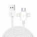 1.5m 3 in 1 USB Fast Charging Mobile Phone Data Cable for Micro USB Android Type-C Charging Cable For iPhone Xiaomi Samsung 3in1 Data Cable 1.5m