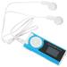 MP3 Player LCD Screen USB Cable Mini Clip Mp3 Player LED Light Stereo Super Bass Music Player Blue (TF Are Not Included)