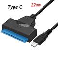 SATA to USB Cable USB 3.0 /Type-C to SATA III Hard Driver Adapter for 2.5 HDD/SSD SATA III Hard Disk Drive USB SATA Converter Type-C 22cm