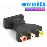 HDMI-Compatible Male to 3 RCA Male Audio Video AV Adapter Converter Cable Cord 1080P for HDTV TV Set Top Box DVD Adapter Converter