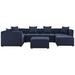 IHSS Saybrook Outdoor Patio Upholstered 7-Piece Sectional Sofa Metal in Blue | Wayfair 755513731490
