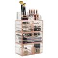 Extra Large Acrylic Makeup Organizer - 12 Drawers & 16 Comportments Storage Box