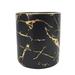 Marbled Pen Holder Delicate Ceramic Storage Cup Desktop Storage Container Nordic Style Pen Holder Cosmetic Brushes Storage Cup Black