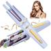 Automatic Curling Iron 1 1/4 inch Automatic Hair Curler Hair Curler Automatic Rotating Fast Heating Curling Wand Hair Curlers 1.25 with 9 Adjustable Temps & Anti-Scald & Timer Purple Purple