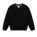 Toddler Sweatshirts Outfits Kids Child Solid Patchwork Long Sleeve Cotton Round Collar Pullover Tops S Clothes Top Blouse Black 3 Years-4 Years