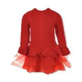 Bonnie Jean Girls Cable-Knit Dress - red 2t (Toddler)
