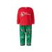 xingqing Parent-Child Christmas Nightwear Printed Tops + Pants Dog Apparel