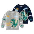 Esaierr Kids Toddlers Boys Sweater Jacket Fall Winter Dinosaur Pullover Knitwear Tops Childrens Baby Boys Fleece Bottom Sweater Jumper for 1-7 Years