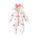 APEXFWDT Newborn Baby Girl Clothes Romper Long Sleeve Ruffle Jumpsuit Cute Infant Girl Fall Winter Outfits for 0-18 Months Baby Clothes Girl