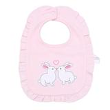 Baby Lace Bib Saliva Towel Eating Protection Double Layer Cotton Kids Lunch Apron for Baby Infant (Rabbit)