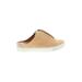 Gentle Souls Sneakers: Slip-on Platform Casual Tan Color Block Shoes - Women's Size 7 1/2 - Round Toe