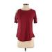 Sanctuary Short Sleeve T-Shirt: Burgundy Tops - Women's Size Small