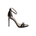 Sam Edelman Heels: Strappy Stilleto Cocktail Black Solid Shoes - Women's Size 6 1/2 - Open Toe