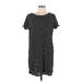 Max Studio Casual Dress - Mini: Black Print Dresses - Women's Size Large