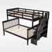 Fadhel Twin over Full Standard Bunk Bed w/ Shelves by Harriet Bee Wood in Brown | 61.4 H x 54.33 W x 91.73 D in | Wayfair