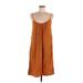 H&M L.O.G.G. Casual Dress - Mini Scoop Neck Sleeveless: Orange Dresses - Women's Size 6